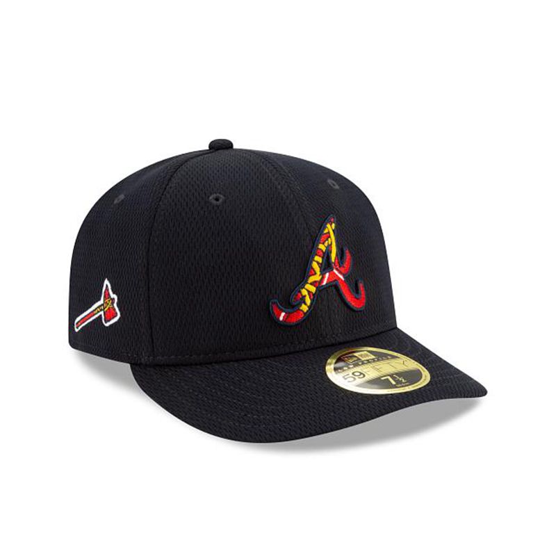 MLB Atlanta Braves 2021 Spring Training Low Profile 59Fifty Fitted (ULO0568) - Blue New Era Caps